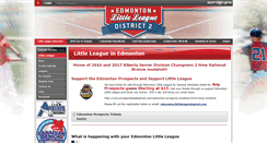 Desktop Screenshot of edmontonlittleleague.org