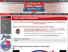 Tablet Screenshot of edmontonlittleleague.org